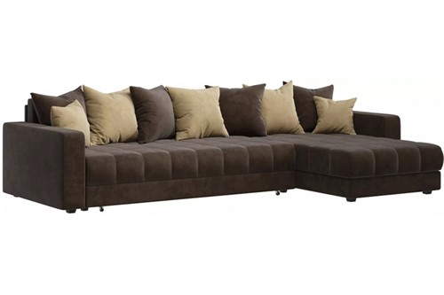 Диван угловой Босс (Boss) Rich Plush Brown - фото 127291