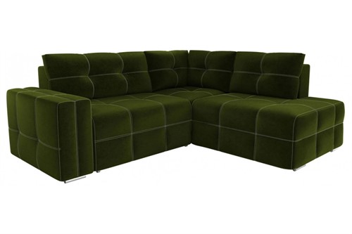 Диван угловой Леос micro-velvet Green еврокнижка - фото 157381
