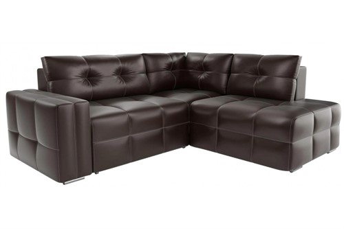 Диван угловой Леос Eco-leather Brown еврокнижка - фото 158554