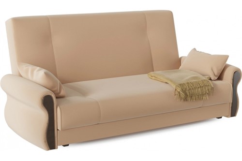 Диван прямой Делюкс Light Beige книжка - фото 159002