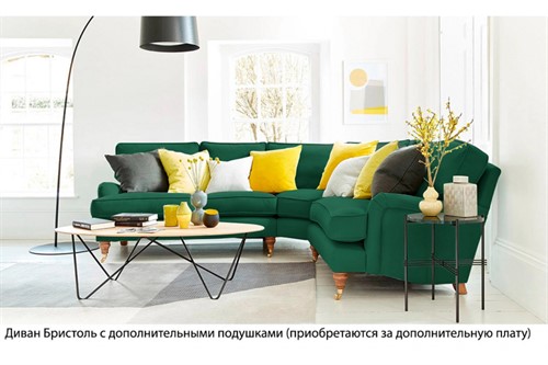 Диван угловой Бристоль Изумруд - фото 168405