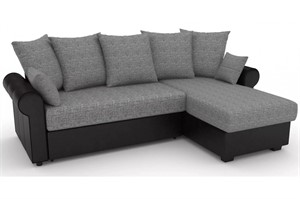 Диван угловой Рейн-Eco Grey Black