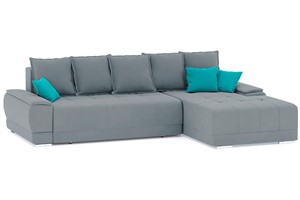 Диван угловой Nordviks (Модерн) Plush Light Grey - Blue