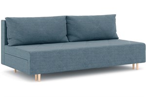 Диван прямой Милли-3 Дрим Blue без подлокотников