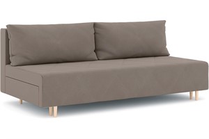 Диван прямой Милли-3 Зара Light Brown без подлокотников