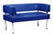 Диван офисный Бизнес 120х80 Синий - фото 146167
