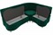 Кухонный диван Вегас Plush Green угловой - фото 148058