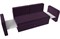 Диван детский Смарт Велюр Фиолетовый-Black - фото 148767