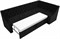 Кухонный диван Мерлин Велюр Black угловой - фото 153303