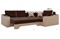 Диван угловой Комфорт микровельвет бежевый коричневый - фото 156093