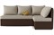 Диван угловой Берта Brown дельфин - фото 157394