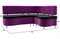 Кухонный диван Вегас Вельвет Black Фиолет угловой - фото 157833