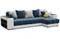 Диван угловой Дубай Dark Blue Еврокнижка, угол универсальный - фото 158200