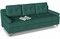 Диван прямой Белфаст Tesla Green еврокнижка без локтей - фото 160415