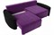 Диван прямой Бристоль Вельвет Фиолетовый-Black - фото 160497
