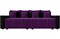 Диван прямой Бристоль Вельвет Фиолетовый-Black - фото 160498
