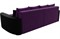 Диван прямой Бристоль Вельвет Фиолетовый-Black - фото 160501