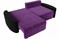 Диван прямой Бристоль Вельвет Фиолетовый-Black - фото 160503