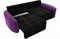 Диван прямой Бристоль Вельвет Black-Фиолетовый - фото 160507