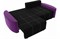 Диван прямой Бристоль Вельвет Black-Фиолетовый - фото 160512