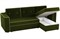 Диван угловой Принстон micro-velvet Green еврокнижка - фото 161237