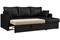 Диван угловой Риммини Неро кожаный - фото 169307