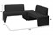 Диван модульный угловой Кит Black - фото 169435
