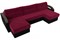 Диван угловой Форсайт Вельвет Red-Black - фото 173637