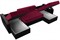 Диван угловой Форсайт Вельвет Red-Black - фото 173638