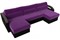 Диван угловой Форсайт Вельвет Фиолет-Black - фото 175792