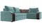 Диван угловой Николь Plush Бирюза - фото 177137