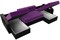 Диван угловой Форсайт Вельвет Микс Фиолет-Black - фото 177568