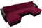 Диван угловой Форсайт Вельвет Микс Red-Black - фото 177576
